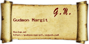 Gudmon Margit névjegykártya